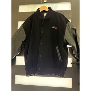 Vintage Budget Car Rental Varsity Jacket Wool Leather XL MINT 90s Club Colors